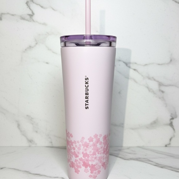 Starbucks 2026 Sakura Cherry Blossom Pink Cold Cup Tumbler 20oz Spring NEW - Picture 2 of 8